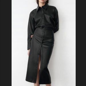 New Zara Leather Dress